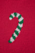 Festive Candy Cane Print Crew Neck Sweater