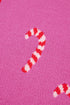 Festive Candy Cane Print Crew Neck Sweater