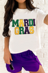 Festive Chenille Letter Graphic Short Sleeve Tee