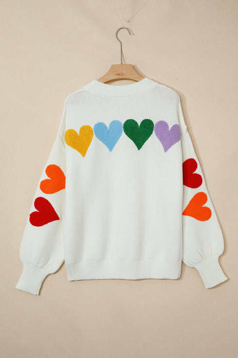 Festive Chenille Patch Graphic Long Sleeve Pullover Sweater