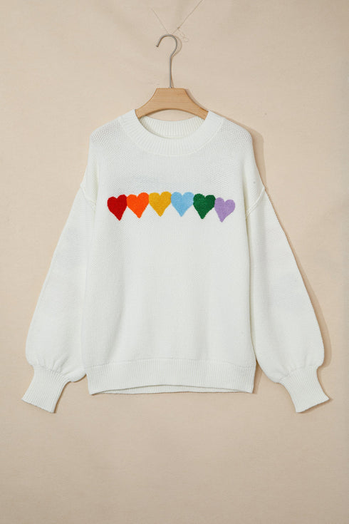Festive Chenille Patch Graphic Long Sleeve Pullover Sweater