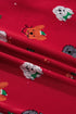 Festive Dog Print Satin Short Sleeve Two Piece Loungewear