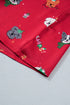 Festive Dog Print Satin Short Sleeve Two Piece Loungewear