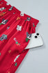 Festive Dog Print Satin Short Sleeve Two Piece Loungewear