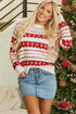 Festive Fair Isle Geometric Knit Pullover Sweater