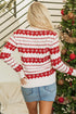 Festive Fair Isle Geometric Knit Pullover Sweater