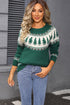Festive Fair Isle Pine Tree Crew Neck Sweater