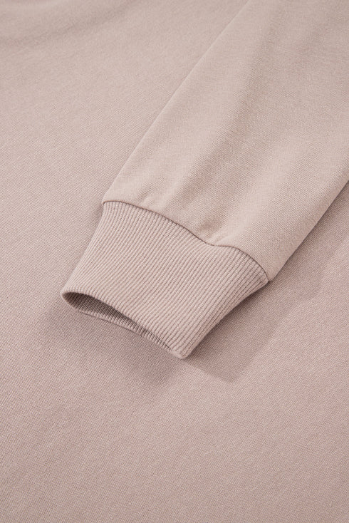 Festive Gobble Graphic Raw Hem Crew Neck Sweatshirt