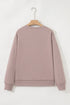 Festive Gobble Graphic Raw Hem Crew Neck Sweatshirt