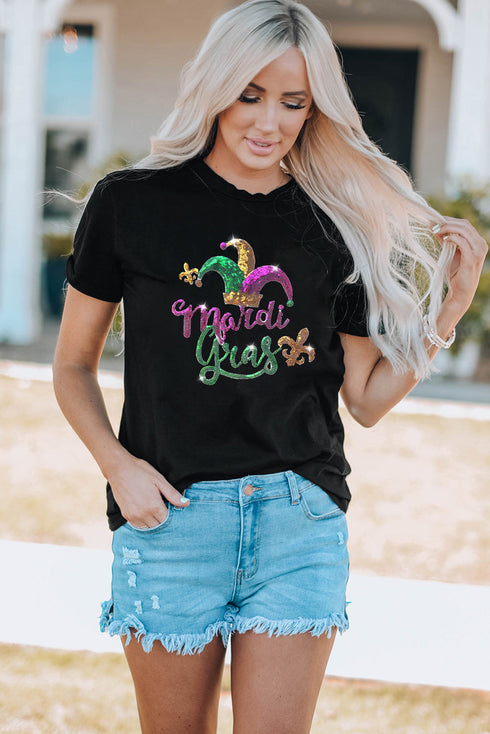 Festive Graphic Print Crew Neck Shirt