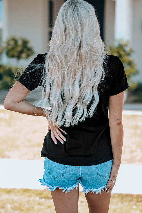 Festive Graphic Print Crew Neck Shirt