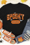 Festive Graphic Print Crew Neck Short Sleeve Tee