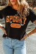 Festive Graphic Print Crew Neck Short Sleeve Tee
