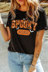 Festive Graphic Print Crew Neck Short Sleeve Tee