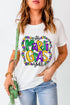 Festive Graphic Print Short Sleeve Crew Neck Tee