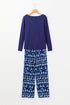 Festive Holiday Graphic Soft Knit Two Piece Lounge Set