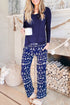 Festive Holiday Graphic Soft Knit Two Piece Lounge Set