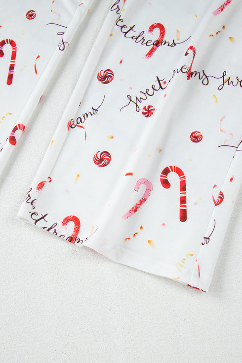 Festive Holiday Graphic Soft Knit Two Piece Lounge Set