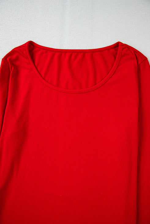 Festive Holiday Graphic Soft Knit Two Piece Lounge Set