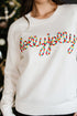 Festive Holly Jolly Script Graphic Pullover Sweater