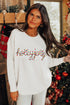 Festive Holly Jolly Script Graphic Pullover Sweater