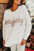 Festive Holly Jolly Script Graphic Pullover Sweater