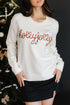 Festive Holly Jolly Script Graphic Pullover Sweater