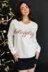Festive Holly Jolly Script Graphic Pullover Sweater