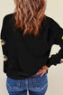 Festive King Cake Graphic Crew Neck Sweatshirt