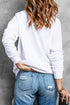 Festive Merry Christmas Santa Bow Graphic Crewneck Sweatshirt