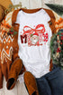 Festive Merry Christmas Santa Bow Graphic Crewneck Sweatshirt