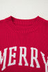 Festive Merry Graphic Crew Neck Knit Sweater