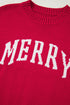 Festive Merry Graphic Crew Neck Knit Sweater