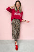 Festive Merry Graphic Crew Neck Knit Sweater