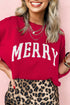 Festive Merry Graphic Crew Neck Knit Sweater