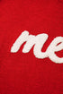 Festive Merry Graphic Sequin Sleeve Turtleneck Sweater