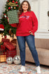 Festive Merry Letter Print Drop Shoulder Knit Sweater