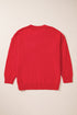 Festive Merry Letter Print Drop Shoulder Knit Sweater