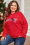 Festive Merry Letter Print Drop Shoulder Knit Sweater