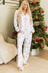 Festive Nutcracker And Tree Print Pajama Set