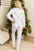 Festive Nutcracker And Tree Print Pajama Set