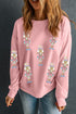 Festive Nutcracker Sequin Embellished Relaxed Fit Sweatshirt