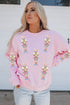 Festive Nutcracker Sequin Embellished Relaxed Fit Sweatshirt