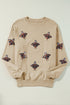 Festive Pilgrim Turkey Graphic Crew Neck Sweatshirt