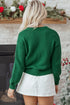 Festive Plaid Bow Graphic Crew Neck Knit Sweater