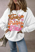 Festive Pumpkin Patch Graphic Crew Neck Sweatshirt