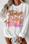 Festive Pumpkin Patch Graphic Crew Neck Sweatshirt