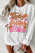 Festive Pumpkin Patch Graphic Crew Neck Sweatshirt