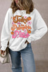 Festive Pumpkin Patch Graphic Crew Neck Sweatshirt