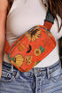 Festive Pumpkin Sunflower Graphic Print Canvas Crossbody Bag